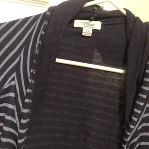 Cute striped hoodie-style cardigan